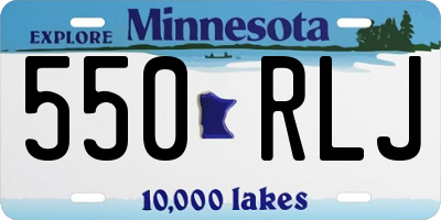 MN license plate 550RLJ
