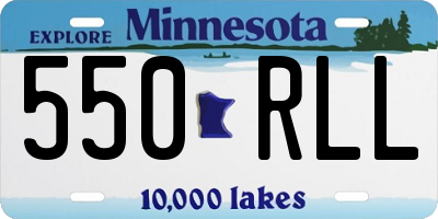 MN license plate 550RLL