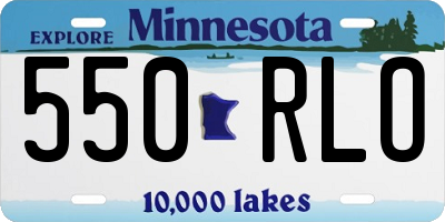 MN license plate 550RLO