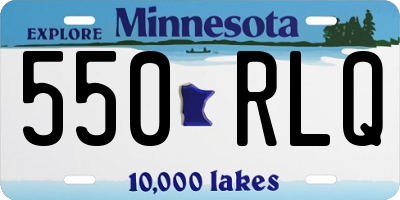 MN license plate 550RLQ