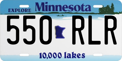 MN license plate 550RLR
