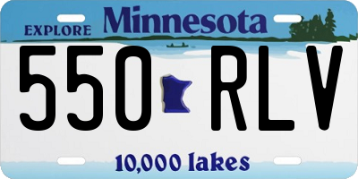 MN license plate 550RLV