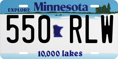 MN license plate 550RLW