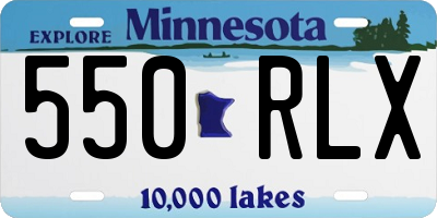 MN license plate 550RLX