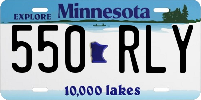 MN license plate 550RLY