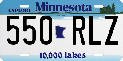 MN license plate 550RLZ