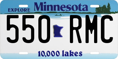 MN license plate 550RMC