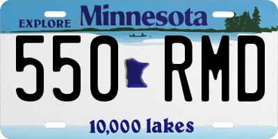 MN license plate 550RMD