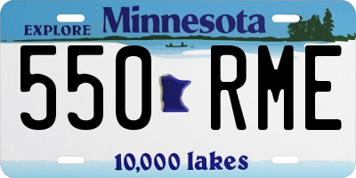 MN license plate 550RME