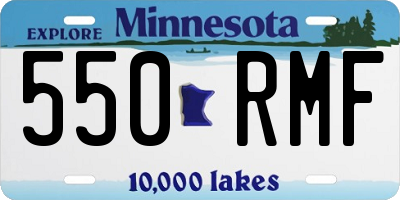 MN license plate 550RMF