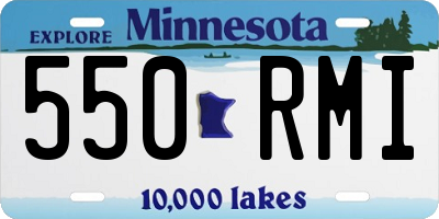 MN license plate 550RMI