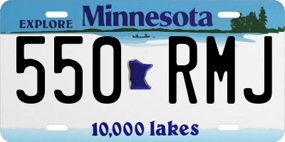 MN license plate 550RMJ