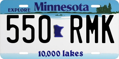 MN license plate 550RMK