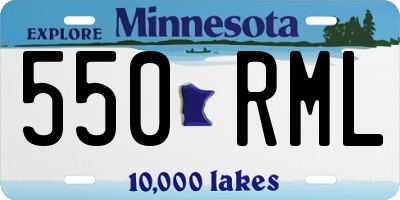 MN license plate 550RML