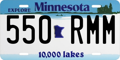 MN license plate 550RMM