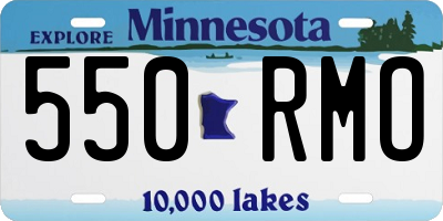 MN license plate 550RMO