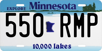 MN license plate 550RMP