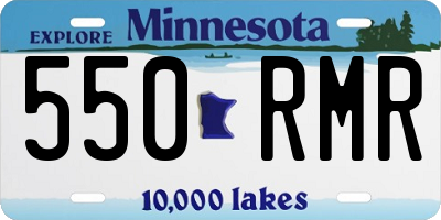 MN license plate 550RMR