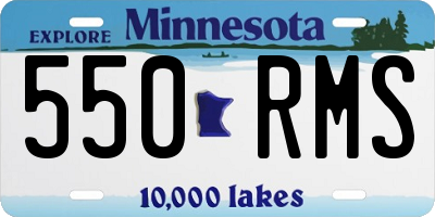 MN license plate 550RMS