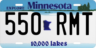 MN license plate 550RMT