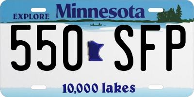 MN license plate 550SFP