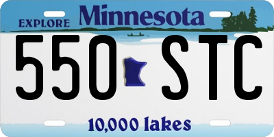 MN license plate 550STC