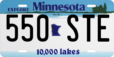 MN license plate 550STE