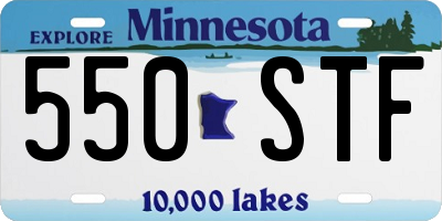 MN license plate 550STF