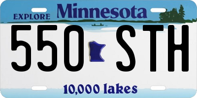 MN license plate 550STH