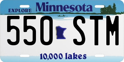 MN license plate 550STM
