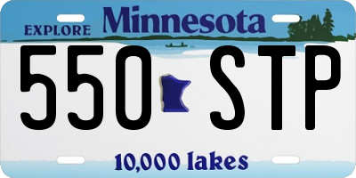 MN license plate 550STP