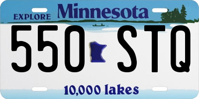 MN license plate 550STQ