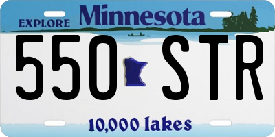 MN license plate 550STR