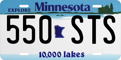 MN license plate 550STS