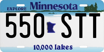 MN license plate 550STT