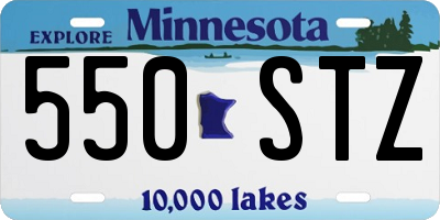 MN license plate 550STZ