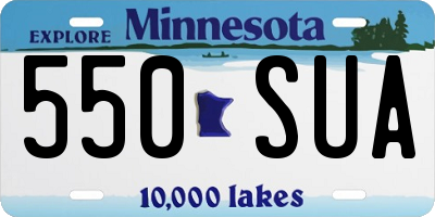 MN license plate 550SUA
