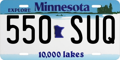 MN license plate 550SUQ