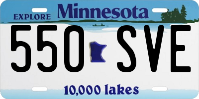 MN license plate 550SVE
