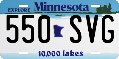 MN license plate 550SVG