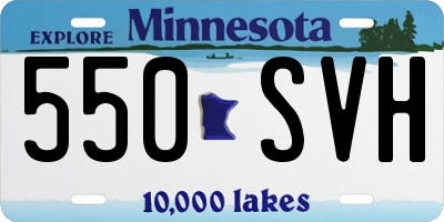 MN license plate 550SVH