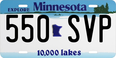 MN license plate 550SVP