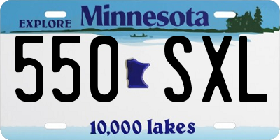 MN license plate 550SXL