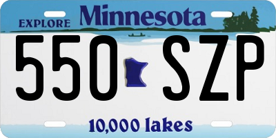 MN license plate 550SZP