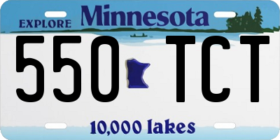MN license plate 550TCT
