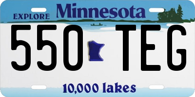 MN license plate 550TEG
