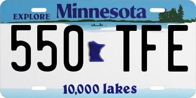 MN license plate 550TFE