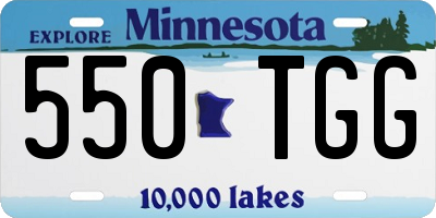 MN license plate 550TGG