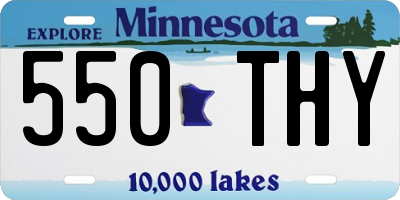 MN license plate 550THY