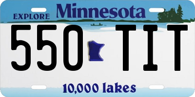MN license plate 550TIT